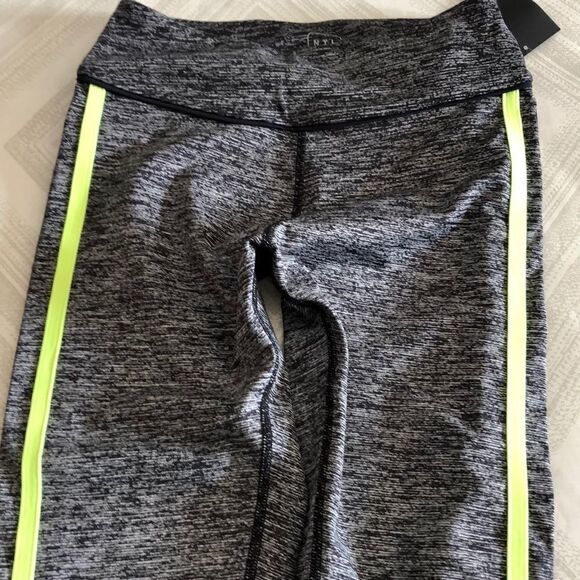 NYLORA Grey Ombré Leggings Neon Rainbow Side Stripes Size XS - Picture 7 of 8